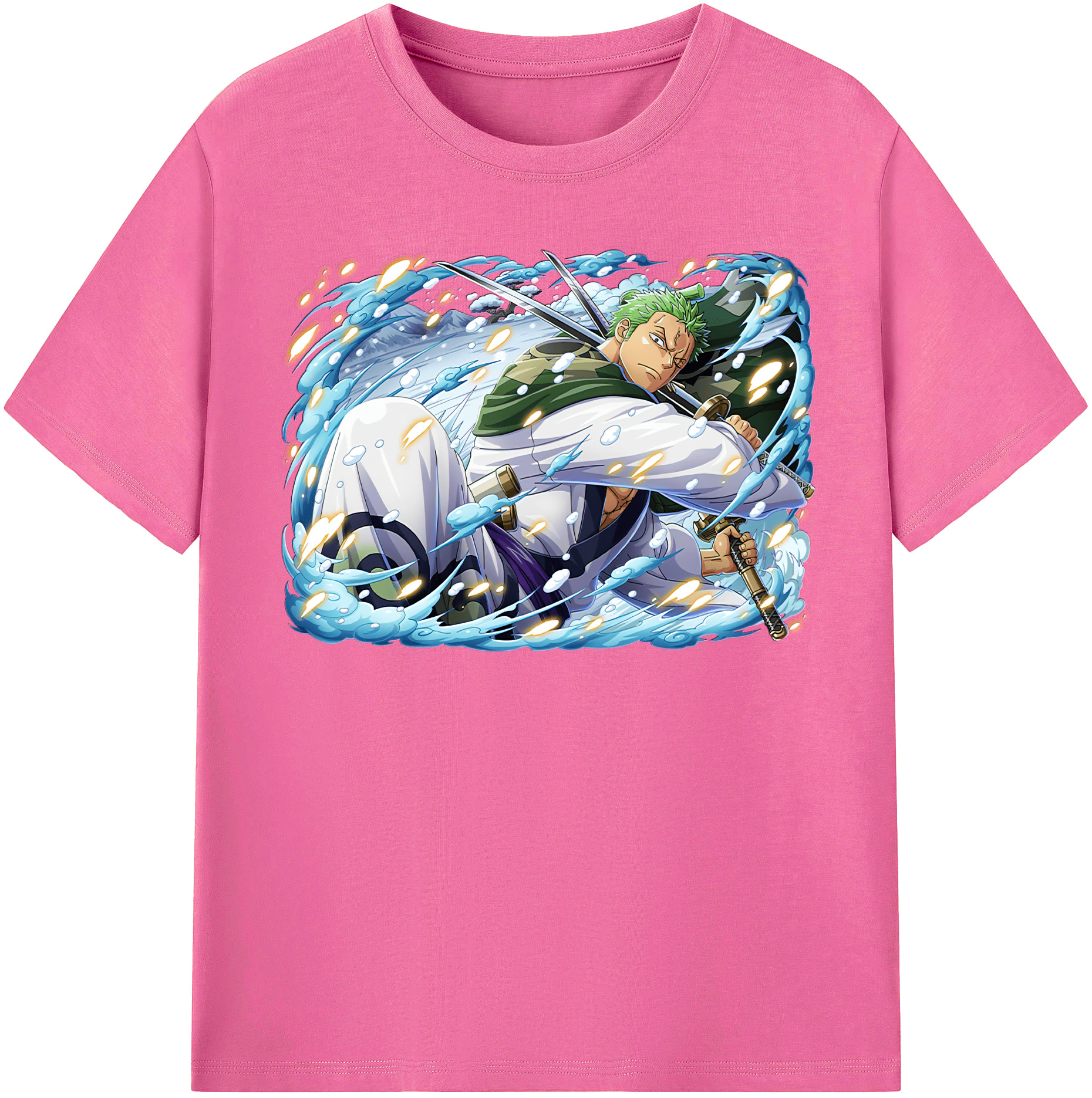 ワンピース ロロノア・ゾロ ONE PIECE Roronoa Zoro レディースカジュアルプリントTシャツ（綿100％）